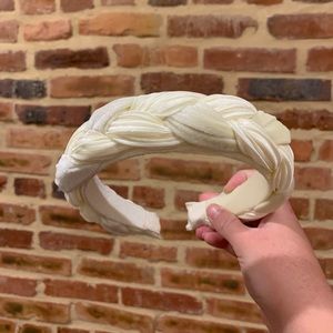 NEW, White, Braided headband